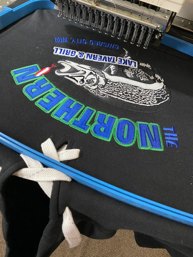 Embroidery on a shirt